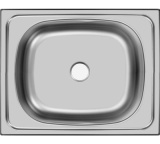 0.4*160 Мойка нерж. накладная 50*40   (К)