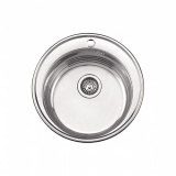 65151-мойка врезная круглая декор 51x51x18 см толщина листа 0,8 мм