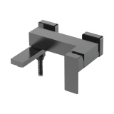 73125D Смеситель д/в короткий нос LEDEME (Цвет:Оружейная сталь)