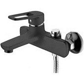 32123 Смеситель FRUD д/ван. d.35 ЧЕРНЫЙ кор. нос кнопочный переключатель NEW