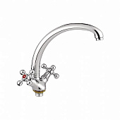 4219-2 Смеситель LEDEME д/к кер. букса,  гайке (ЦИНК)