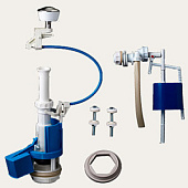 Арматура РБМ унив.хром.кнопка.бок.подв.(Тросиковая) АС-14М