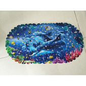 Коврик на липучках фотопринт. "Дельфины" BR-6936A