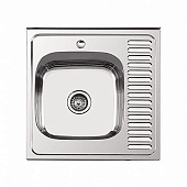96060-L Мойка из нержавеющей стали накладная 60x60 см глянцевая Левая