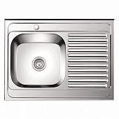 98060-6L Мойка из нержавеющей стали накладная 60x80 см Ledeme  0.6 Левая