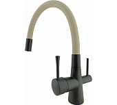 60003BH-6 Смеситель OUTE д/к с выходом под фильтр для питьевой воды (Цвет: Черный-бежев.)