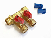 Коллектор 3/4" на 2 выхода 16(ц) 200-3/4(2)