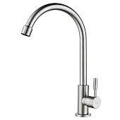 74195 Смеситель д/к LEDEME МОНО  (Нержавеющая сталь)