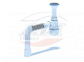 Сифон Ани 11/4 * 40 с гибкой трубой 40/50  С2015 (64 mm)