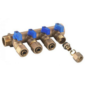 Коллектор 3/4" на 4 выхода 16(ц) 200-3/4(4)