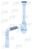 Сифон Ани 11/4 * 40 с гибкой трубой 40/50  С1015 (64 mm)