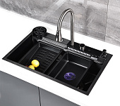 Мойка многофункциональная ПРОФСАН PSM-9953GR (Размер 750-460-200) Цвет мойки:Графит