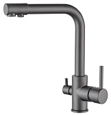 4055U-3 Смеситель LEDEME д/к с выходом под фильтр для питьевой воды (Цвет Графит)  