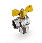 Газ.кран шар. угловой 1/2" Г-Г бабочка DE112L