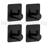 215B-4 Крючок Ledeme нержавеющая сталь, Цвет	черный (4 крючка в комплекте)