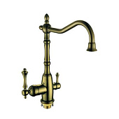 673BQ Смеситель OUTE д/к d.35 бок. с выходом под фильтр Цвет: БРОНЗА