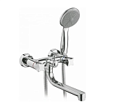 3287 Смеситель Ledeme д/в м/к короткий поворотный излив  (Н З)