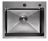 K36050BD Кухонная мойка премиум PVD ГРАФИТ ДЕКОР GERHANS 600 х 500 х 220 мм