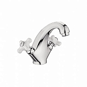 1085 Смеситель LEDEME д/р кер. букса бел. мах. 