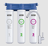 Фильтр трехстадийный Барьер EXPERT SLIM Hard для жесткой воды быстросъемный 3 ступени с краном 