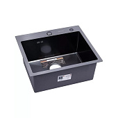 K35044B Кухонная мойка премиум  PVD ГРАФИТ GERHANS 500 х 440 х 220 мм