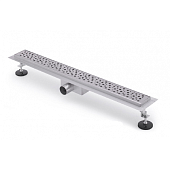 BAD416502 Трап-лоток с гориз. (гидро+сухая защита от запаха) (решетка с круг. ячейкой) 65см