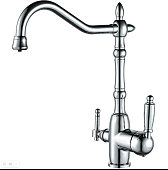 4555-3 Смеситель LEDEME д/к со встроенным фильтром (краном) под питьевую воду  (Н З)