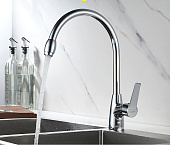 4069 Смеситель LEDEME для кухни бок. ручка на гайке ф.25   (Н З)