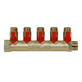 Коллектор 3/4" на 5 выхода 16(ц) 200-3/4(5)