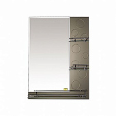 675 L  зеркало настенное с полочкой коричневое 800*600