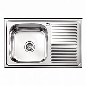 98050L  Мойка из нержавеющей стали накладная 50x80 см Ledeme глянцевая Левая