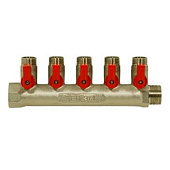 Коллектор 3/4" на 5 выхода 16(ц) 200-3/4(5)