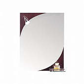 638 L  зеркало настенное с полочкой 600*800+1 светильник+ крепеж