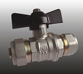 Кран шар. 16*16"(ц*ц)  бабочка BV206-02N