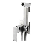 5398-8 Смеситель LEDEME с гигиеническим душем (биде)  Цвет:Нержавеющая сталь (инсталяция)