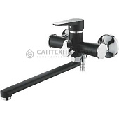 82212B Смеситель для ванны с длинным изливом ф35 LOFFREY (черный)