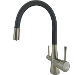 60003BY-2 Смеситель OUTE д/к с выходом под фильтр для питьевой воды (Цвет: графит+черный)