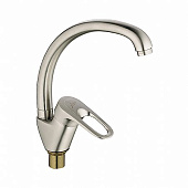 5904А Смеситель LEDEME д/к d.40 бок. ручка гайка  Цвет:Сатин